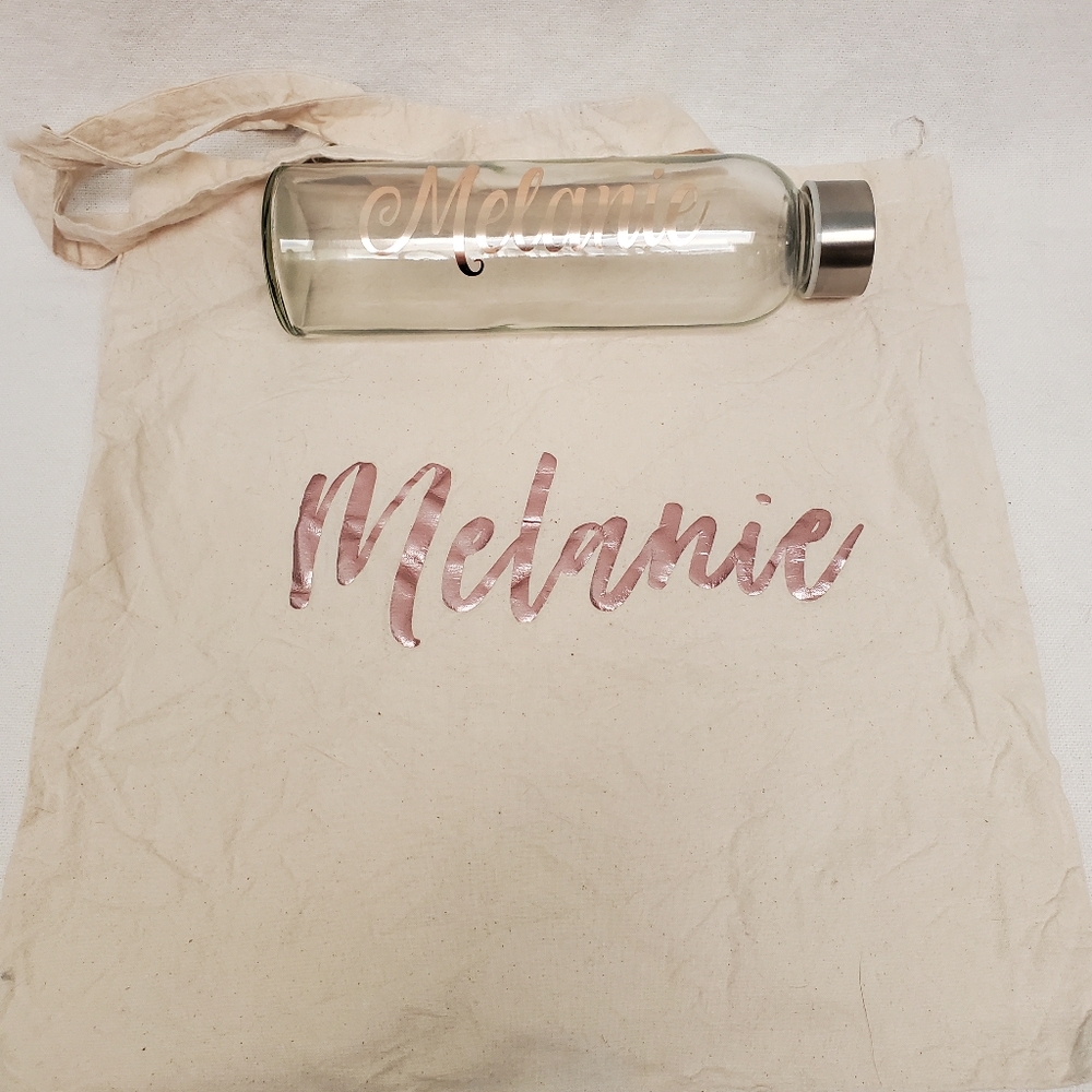 Personalized Tote Bag and Waterbottle